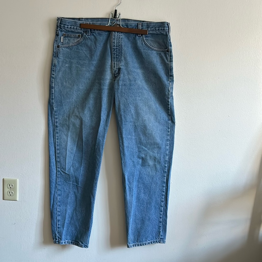 Carharrt Mens B17 STW Relaxed Fit Stonewash Cotton Denim Jeans... Size: 42 X 32
